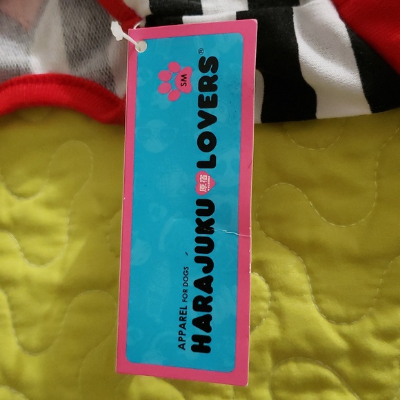Harajuku Lovers Dog Clothes Graphic Hoodie Size Small Color Black White Red NWT - Picture 5 of 7
